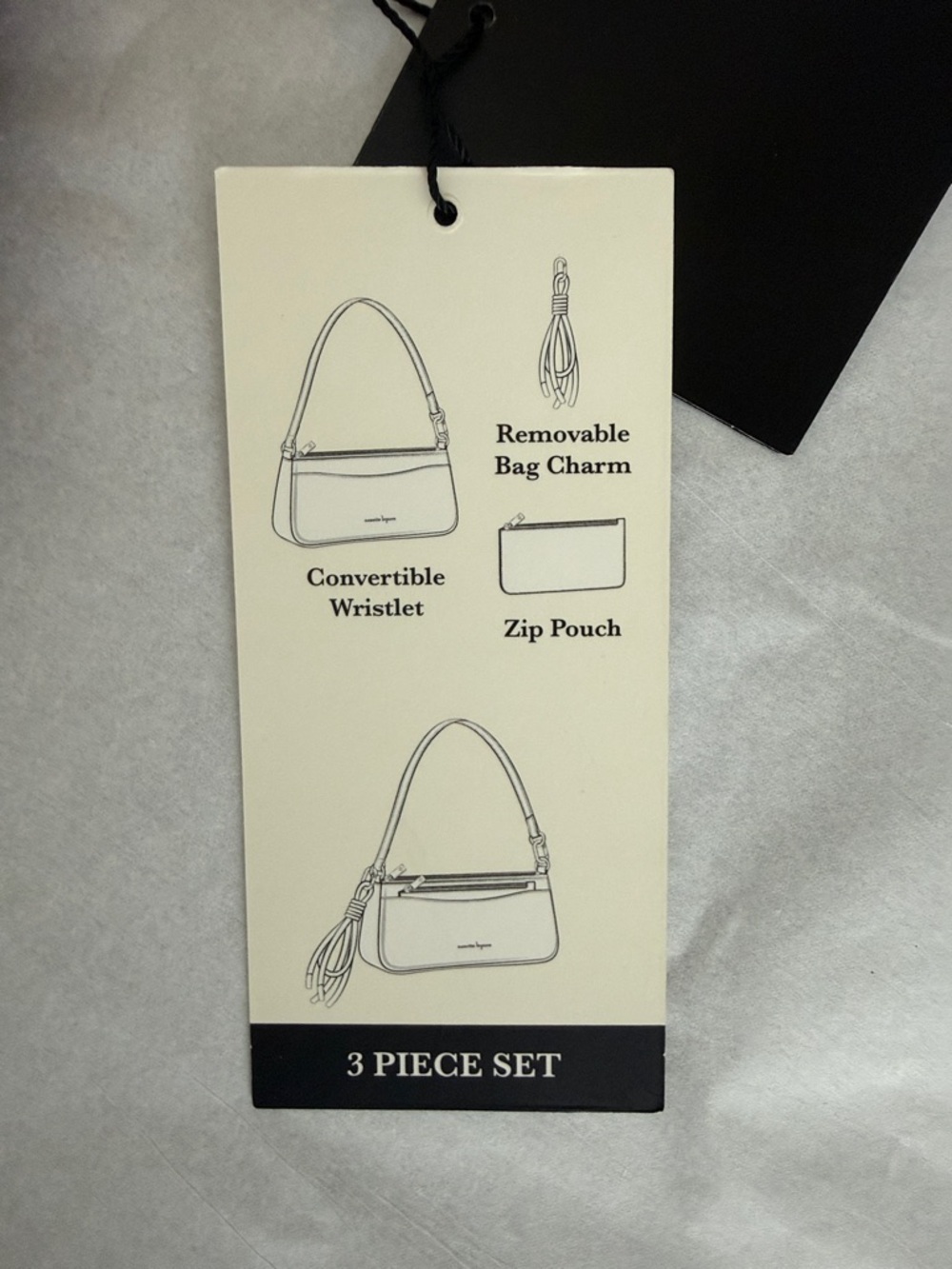 Nanette Lepore Cognac Pebble Leather Mini Shoulder Bag with Tassel - Picture 10 of 12